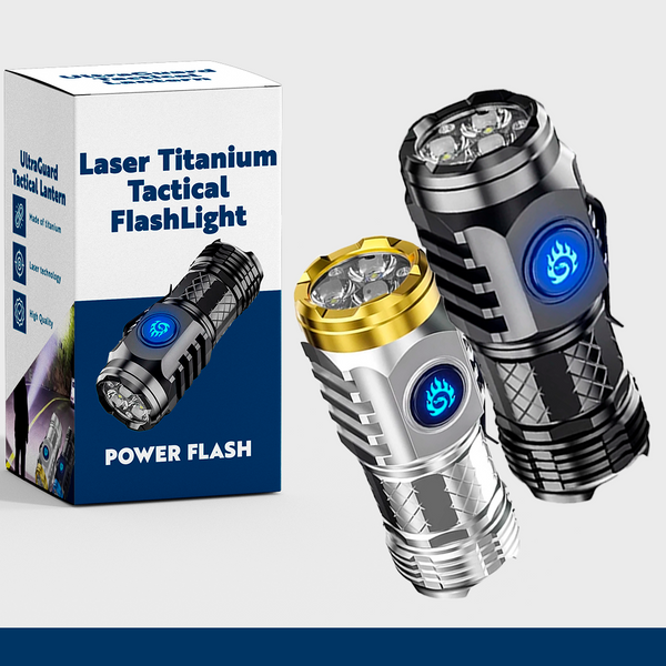 Laser Titanium Tactical FlashLight [THE MOST POWERFUL IN THE WORLD]